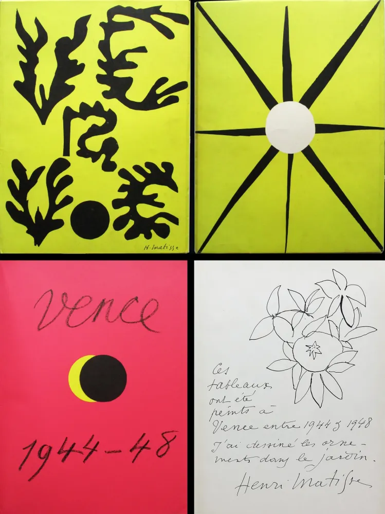 Libro Ilustrado Matisse - Verve n° 21-22. VENCE 1944-48. Couverture originale d'après les papiers découpés