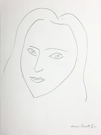 Litografía Matisse - VISAGE (1943)