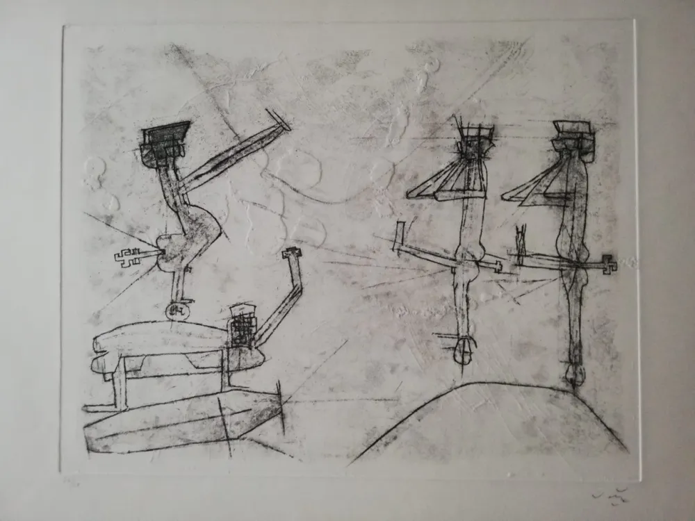 Grabado Matta - Anti Franco