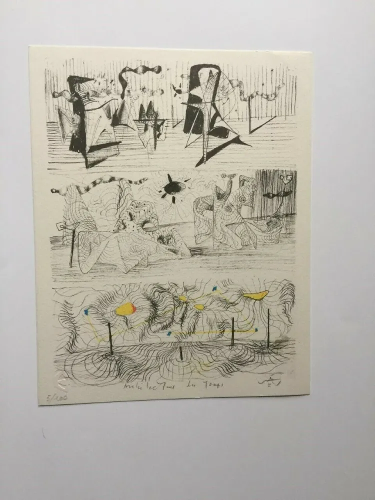 Litografía Matta - Architecture du temps (from Morfolgie Verbali)