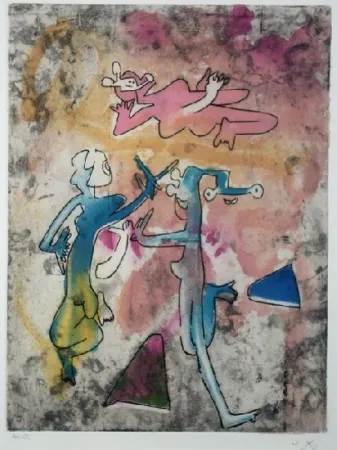 Aguafuerte Y Aguatinta Matta - Centre noeuds 8 (Antonin Artaud)