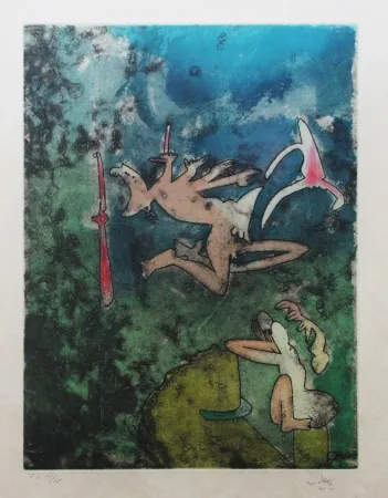 Aguafuerte Y Aguatinta Matta - Centre noeuds (Planche 1)