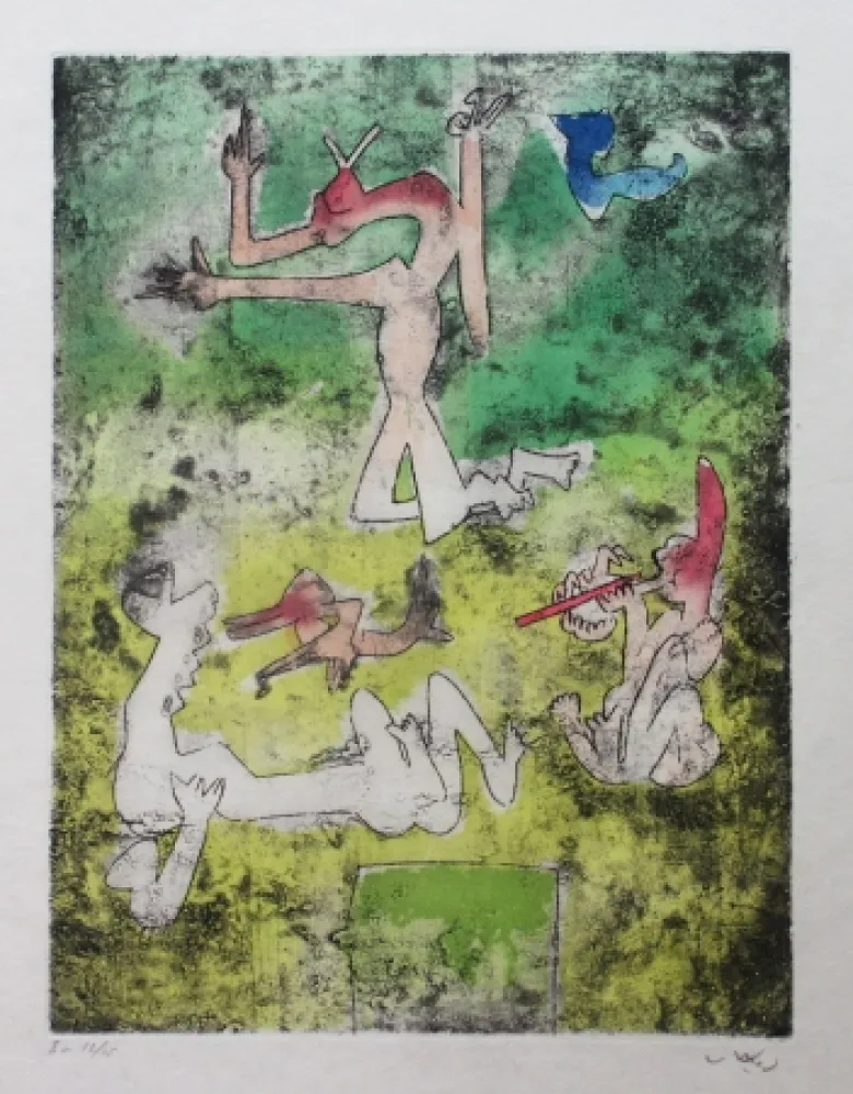 Aguafuerte Y Aguatinta Matta - Centre noeuds (Planche 10)