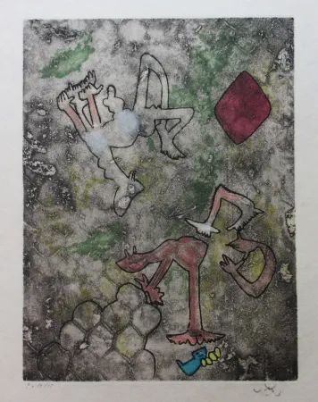 Aguafuerte Y Aguatinta Matta - Centre noeuds (Planche 2)