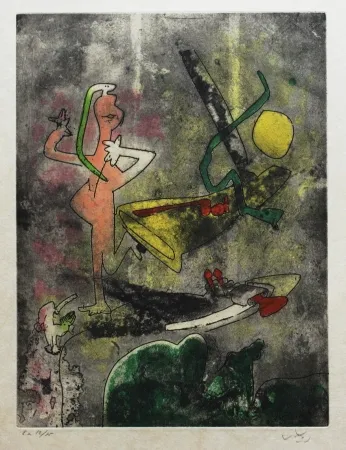 Aguafuerte Y Aguatinta Matta - Centre noeuds (Planche 3)