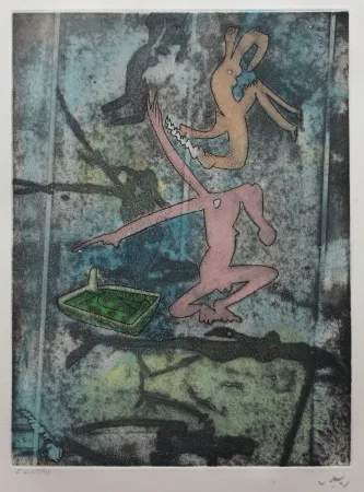 Aguafuerte Y Aguatinta Matta - Centre noeuds (Planche 4)