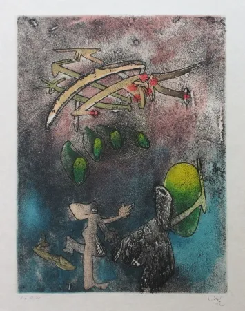 Aguafuerte Y Aguatinta Matta - Centre noeuds (Planche 6)