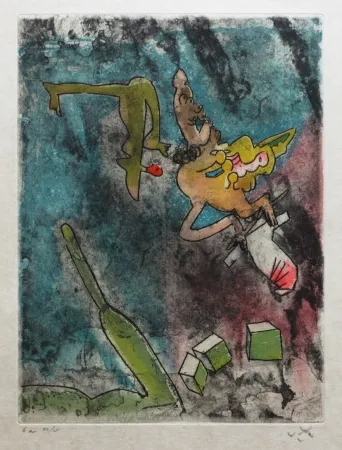 Aguafuerte Y Aguatinta Matta - Centre noeuds (Planche 7)