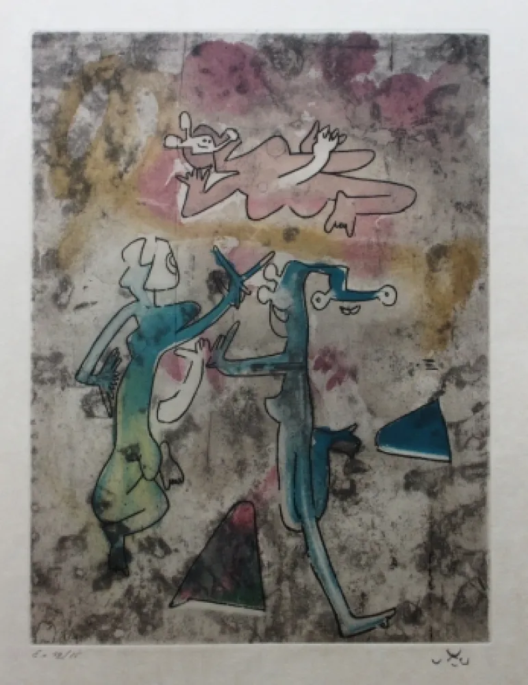 Aguafuerte Y Aguatinta Matta - Centre noeuds (Planche 8)