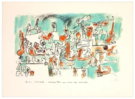 Litografía Matta - Château situationniste