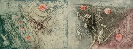 Grabado Matta - Come Detta Dentro Ve Significo, plates 18 & 19 (diptych)