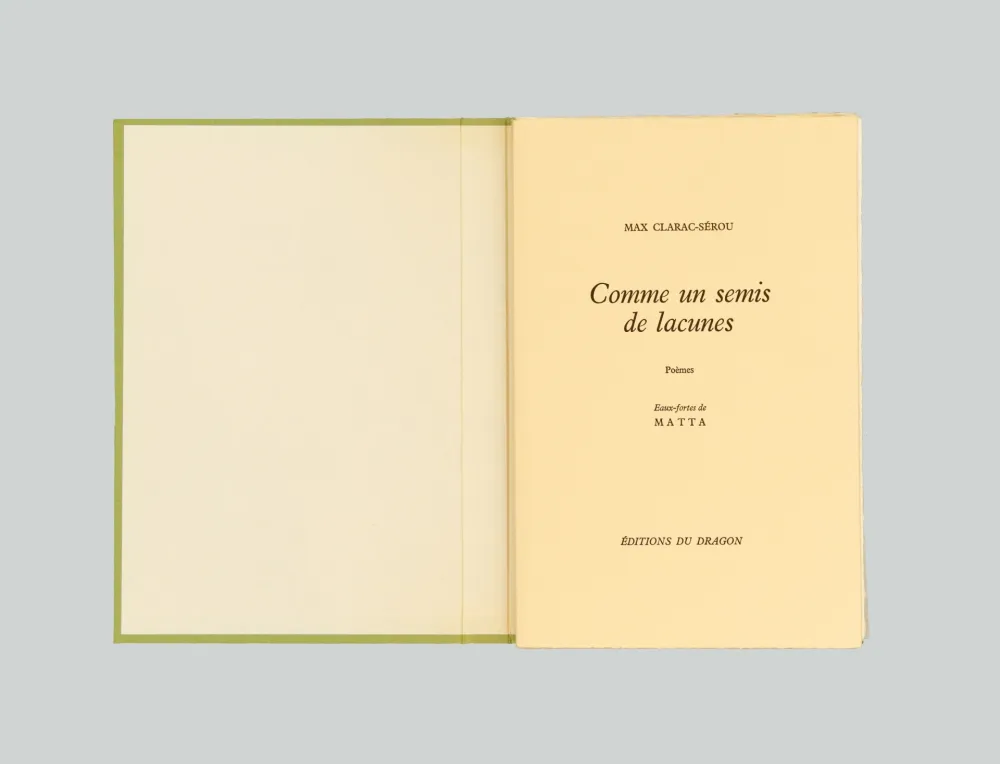 Grabado Matta - Comme un semis de lacunes