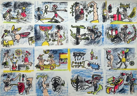 Litografía Matta - Composition