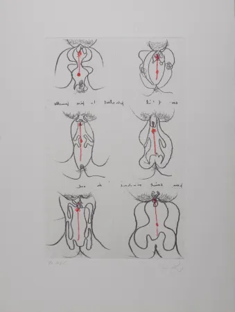Grabado Matta - Cri Oval, 1971 - Hand-signed
