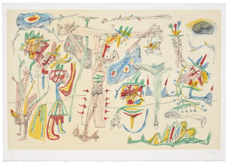 Litografía Matta -  Cristifixion (d’après un dessin de 1938)