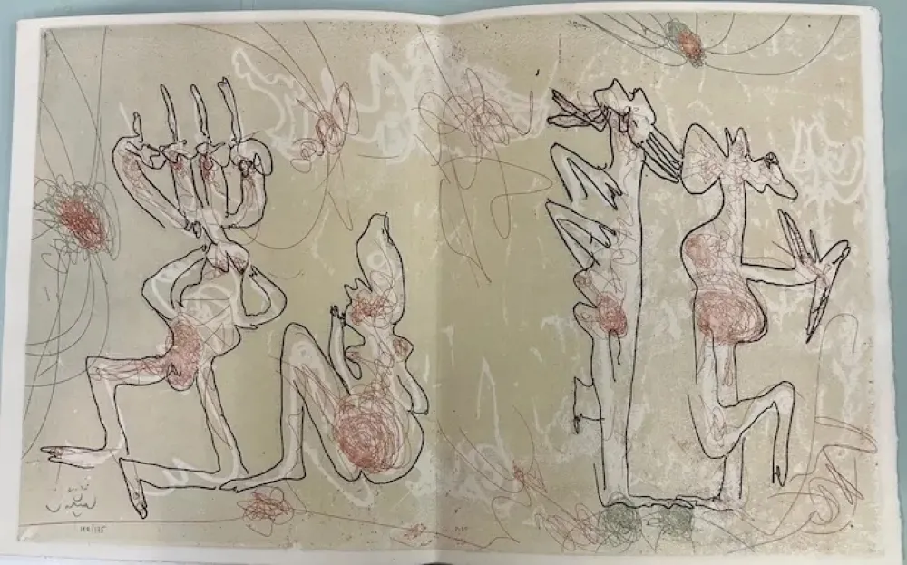 Litografía Matta - Del libro Michel Butor