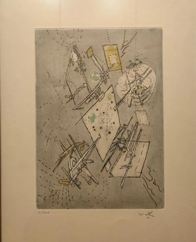 Aguatinta Matta - Droites Liberees, planche 13