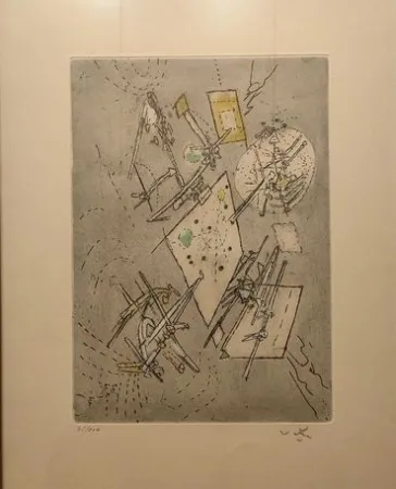 Aguatinta Matta - Droites Liberees, planche 13
