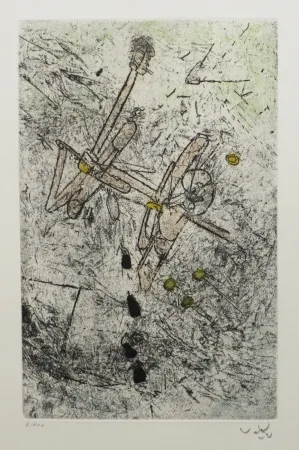 Aguafuerte Y Aguatinta Matta - Droites libérées (planche2)