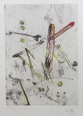 Aguafuerte Y Aguatinta Matta - Droites libérées (planche3)