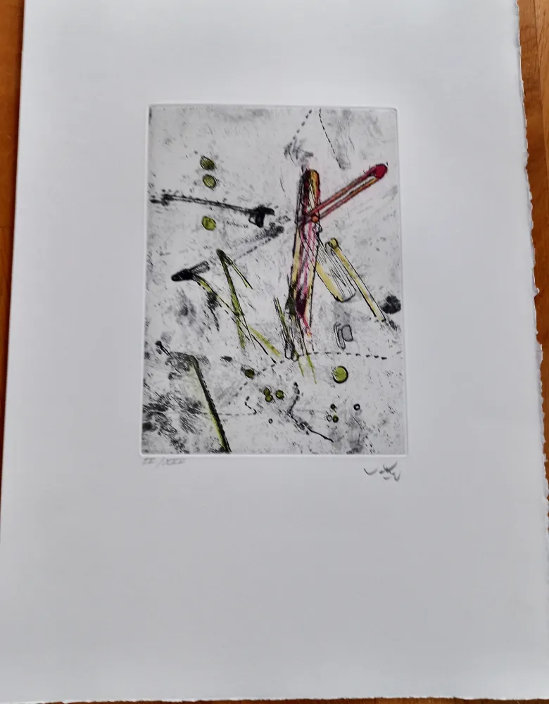 Grabado Matta - Droites Liberees, plate I