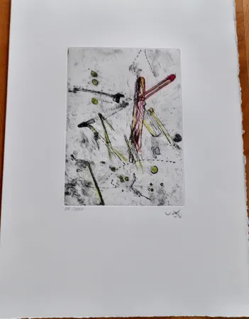 Grabado Matta - Droites Liberees, plate I