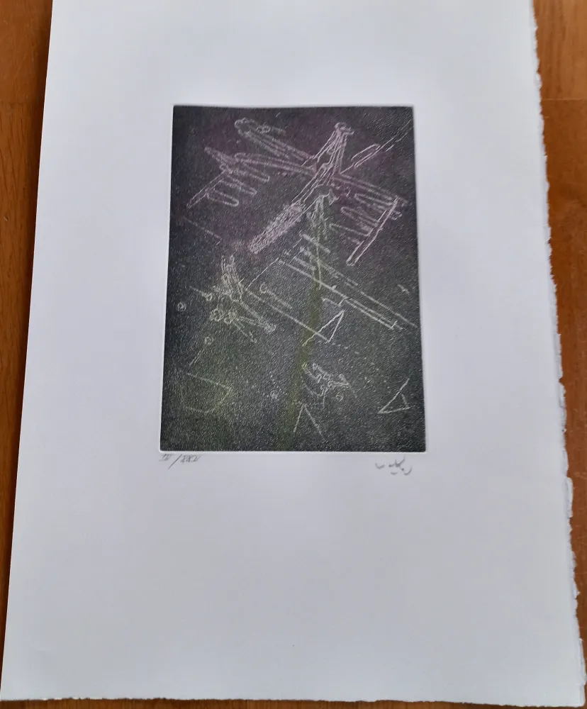 Grabado Matta - Droites Liberees, plate IV