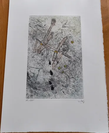 Grabado Matta - Droites Liberees, plate V