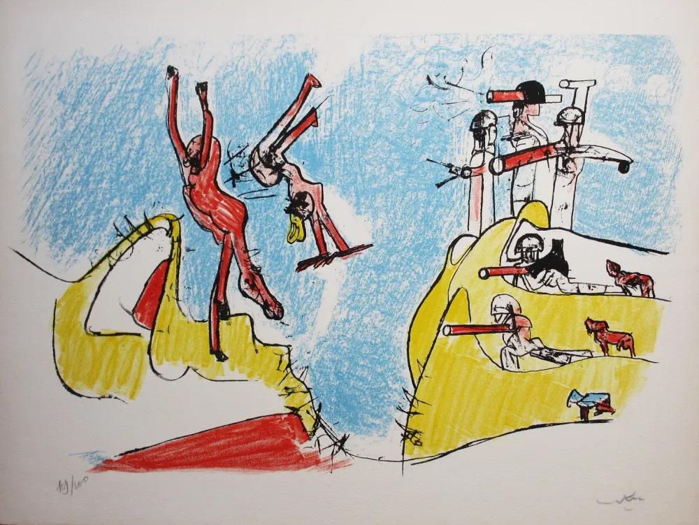 Litografía Matta - Had a Great Fall