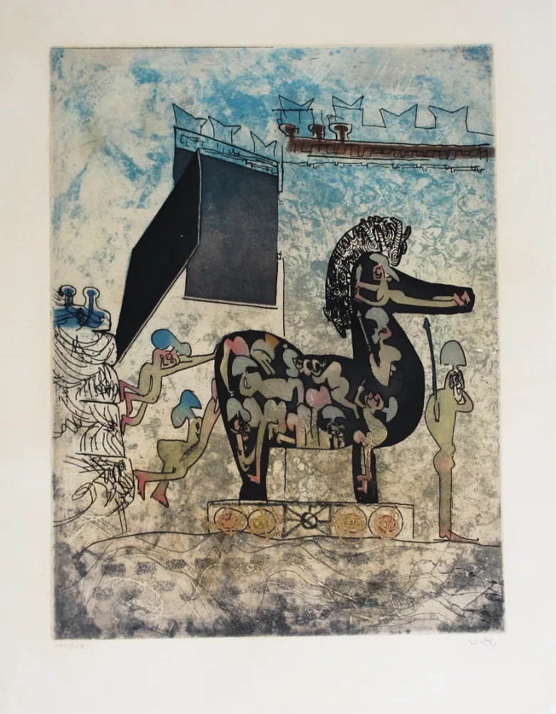 Aguafuerte Y Aguatinta Matta - HOM'MERE-Chaosmos 