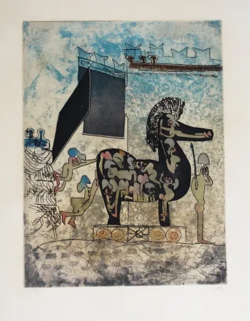 Aguafuerte Y Aguatinta Matta - HOM'MERE-Chaosmos 