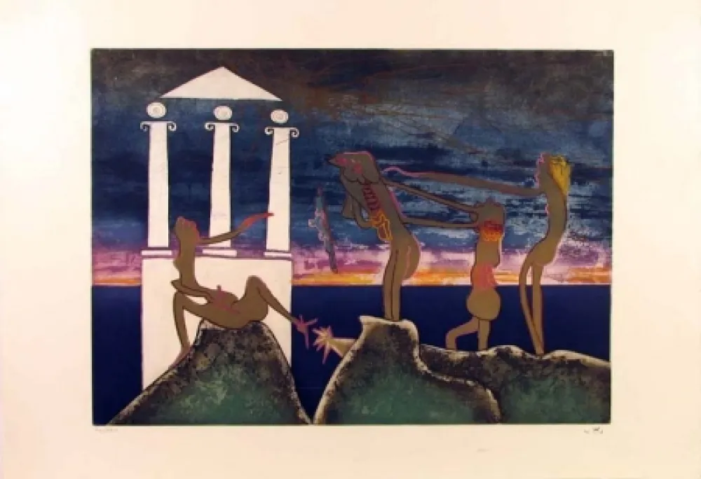 Aguafuerte Y Aguatinta Matta - Hours of the Day Series, 10pm