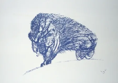 Litografía Matta - Il Bisonte
