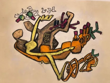 Grabado Matta - La chasse aux papillons