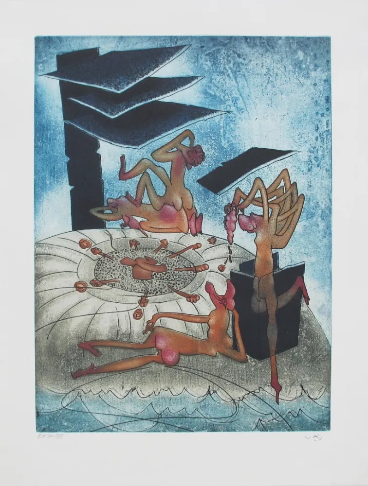 Aguafuerte Y Aguatinta Matta - La Danse de la mort 6