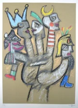 Serigrafía Matta - La main aux marionnettes 