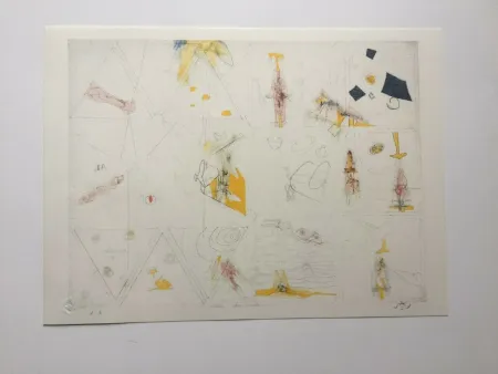 Litografía Matta - La parole est a Peret (from Morfolgie Verbali)