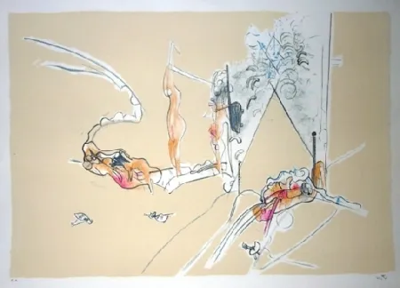 Litografía Matta - La promenade de Venus