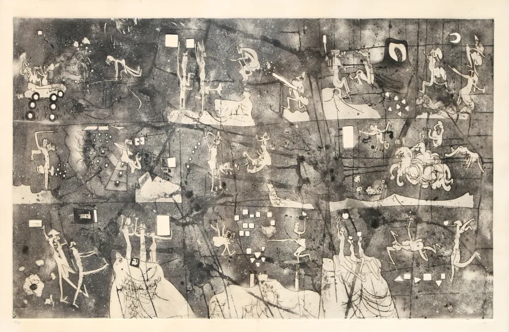 Aguafuerte Y Aguatinta Matta - La Une a L'h Pile (Head to Head)