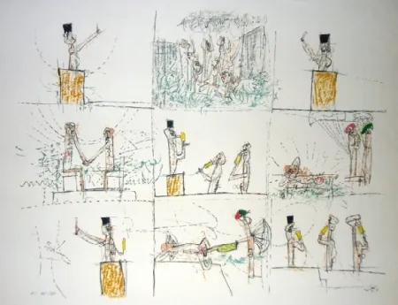 Litografía Matta - L'anti-procès