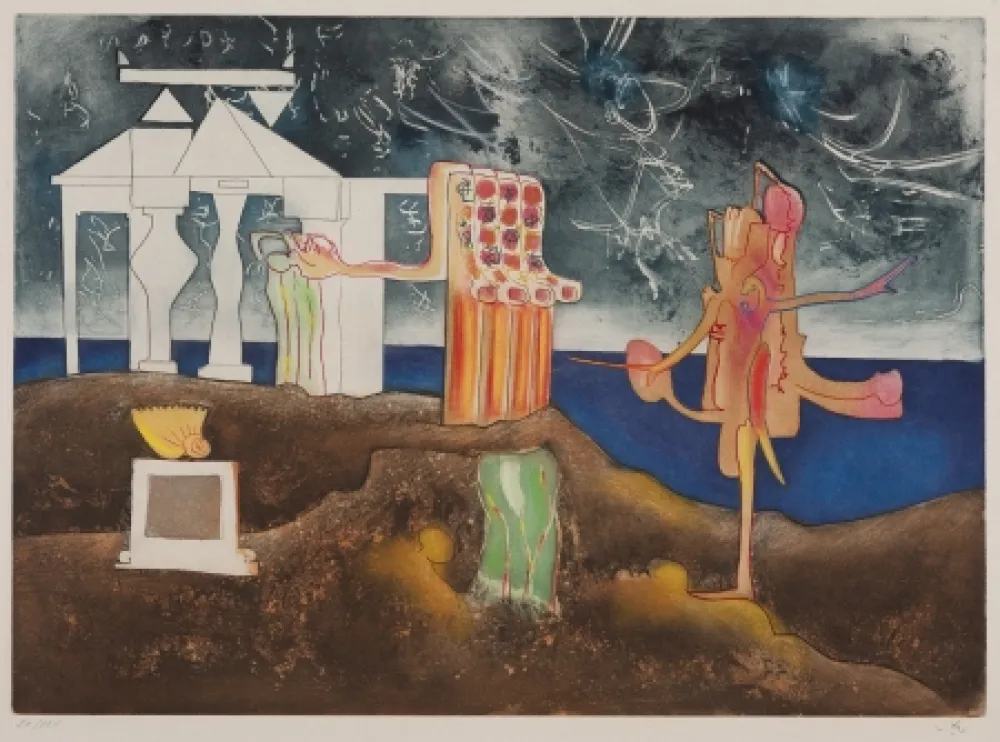 Aguatinta Matta - L'Arc obscur des Heures