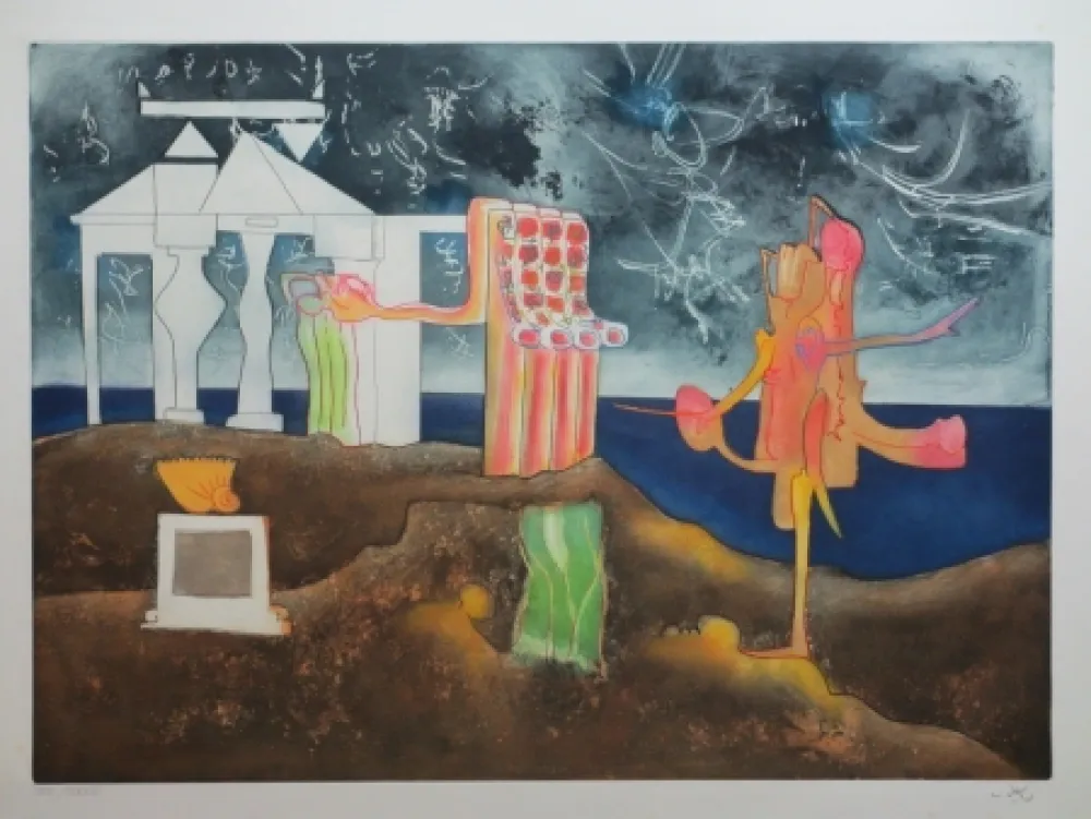 Aguafuerte Y Aguatinta Matta - L'Arc obscur des heures