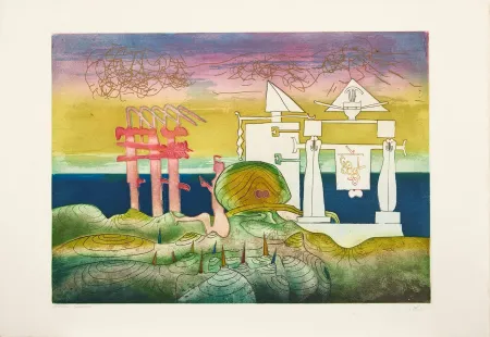 Aguafuerte Y Aguatinta Matta - L'Arc obscure des heures