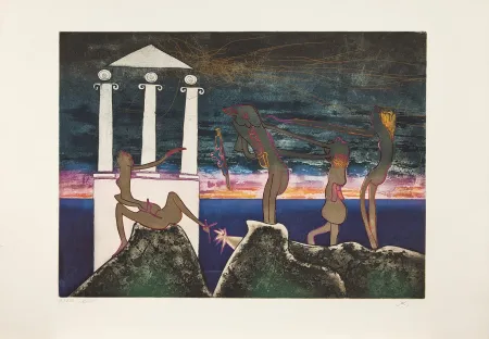 Aguafuerte Y Aguatinta Matta - L'Arc obscure des heures