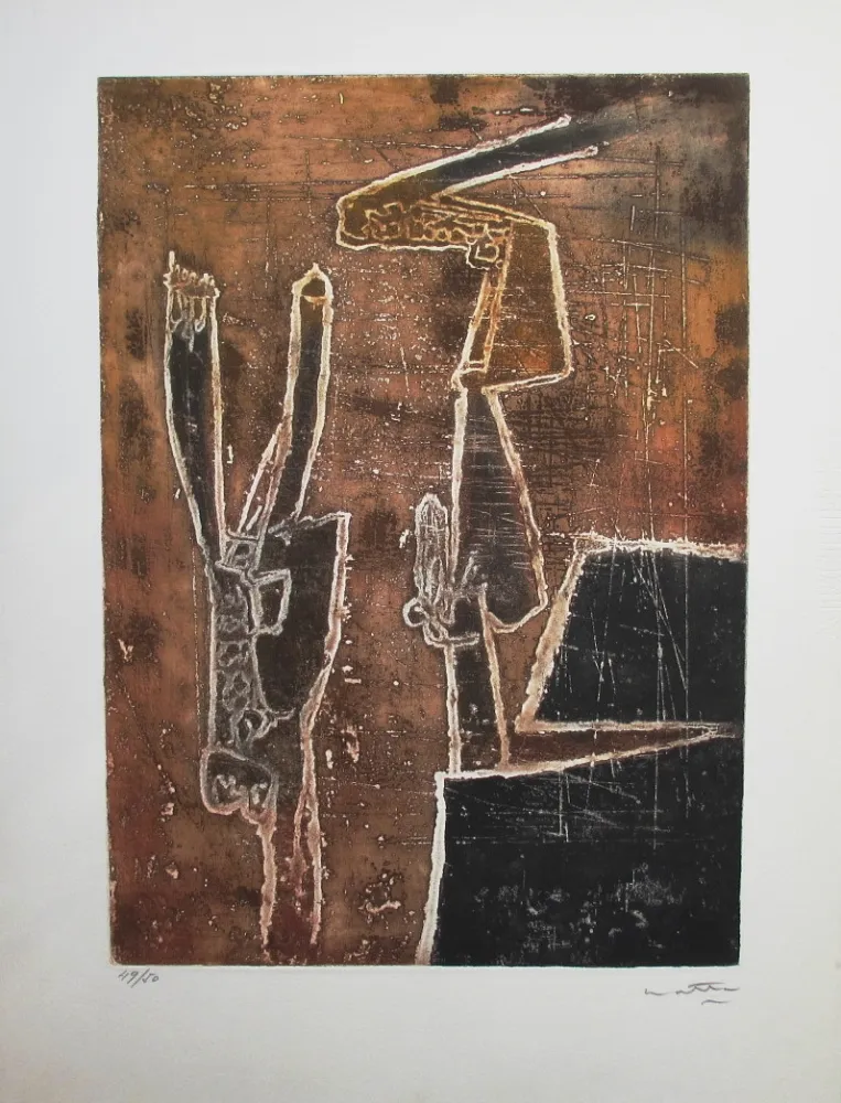 Aguafuerte Y Aguatinta Matta - Le Mur