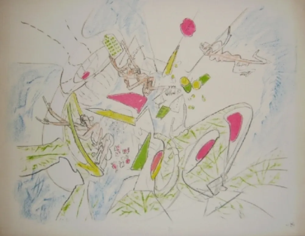 Litografía Matta - Le visage inférieur