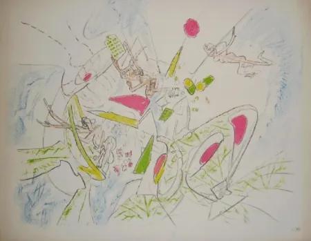 Litografía Matta - Le visage inférieur