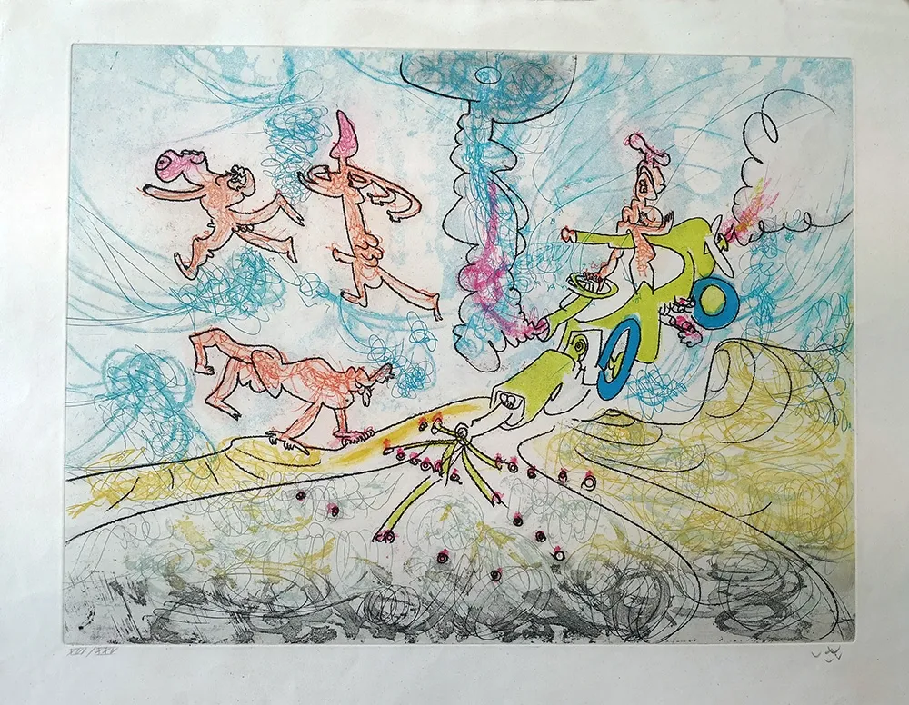 Aguafuerte Y Aguatinta Matta - Les oh! Tomobiles