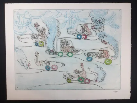 Aguafuerte Y Aguatinta Matta - Les OH! Tomobiles 