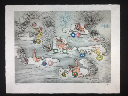 Aguafuerte Y Aguatinta Matta - Les Oh! Tomobiles 